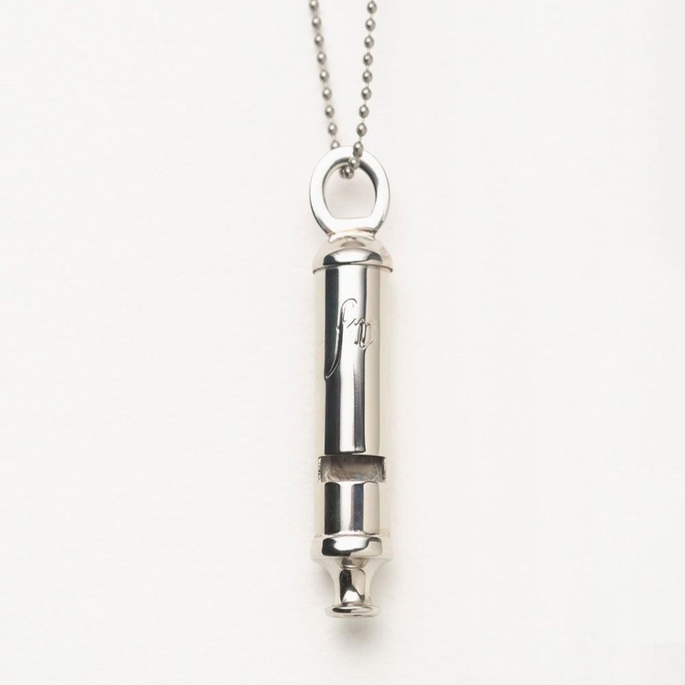 Falling Whistle Necklace Silver (Large)